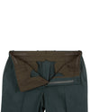 Chino en sergé vert océan