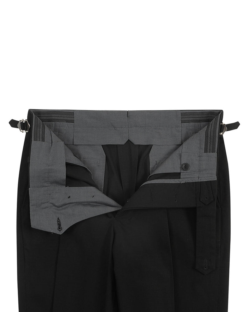 Schwarze Ripstop-Chinohose