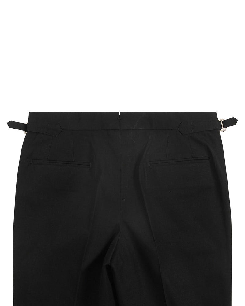 Schwarze Ripstop-Chinohose
