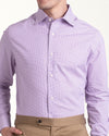 Malvenfarbenes Hemd mit Gingham-Karomuster