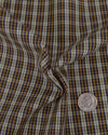 Carreaux tartan marron, beige et marine