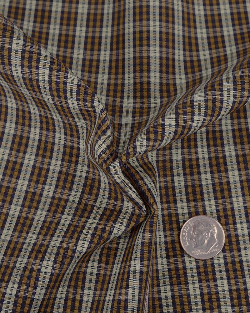 Carreaux tartan marron, beige et marine