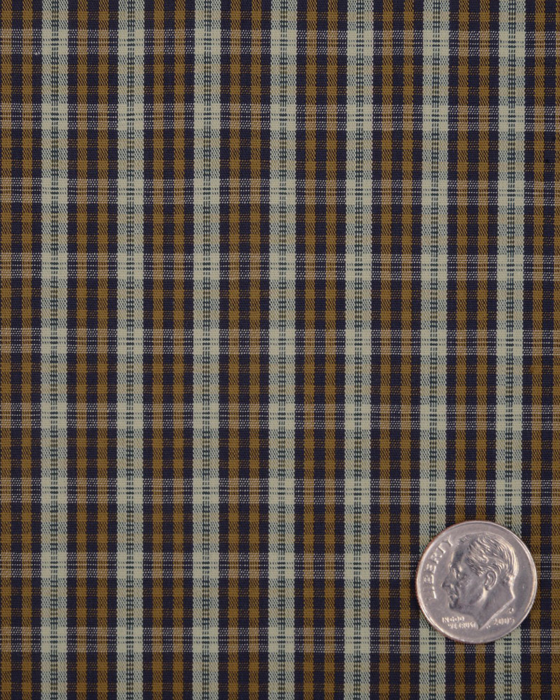 Carreaux tartan marron, beige et marine