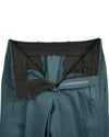 Dunkelgrüne Baumwoll-Twill-Hose