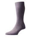 Pantherella Danvers Coton côtelé - Gris moyen