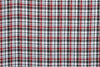Rotes schwarzes weißes Madras-Leinen