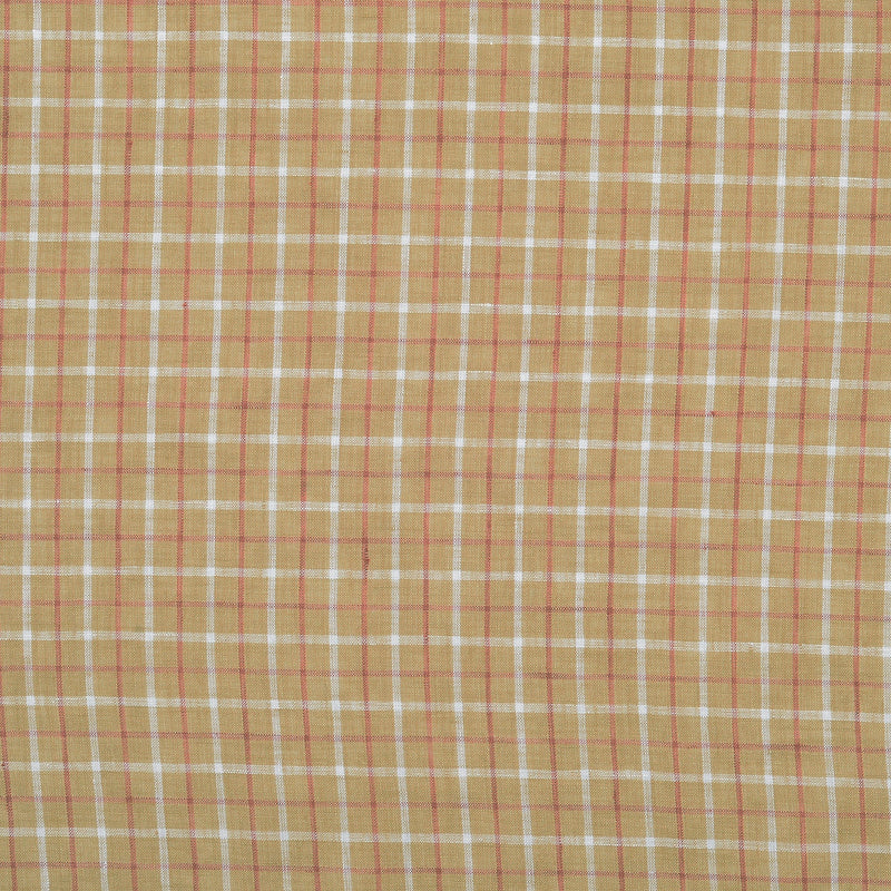 Khaki Red Tattersall Linen