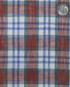Leinen: Blau Rot Weiß Madras Tattersall