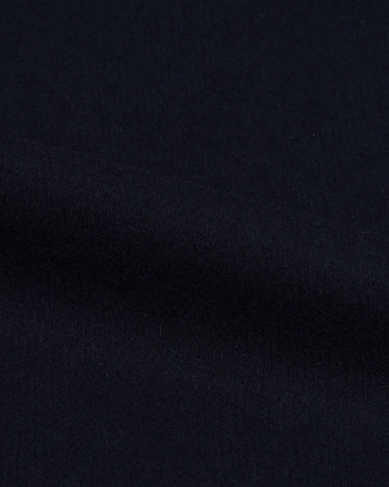 Dunkelblauer Woll-Twill-Deckmantel