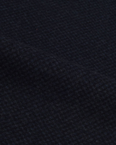Dark Navy Textured Wool Topcoat