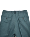 Dunkelgrüne Baumwoll-Twill-Hose