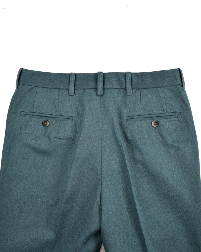 Dunkelgrüne Baumwoll-Twill-Hose