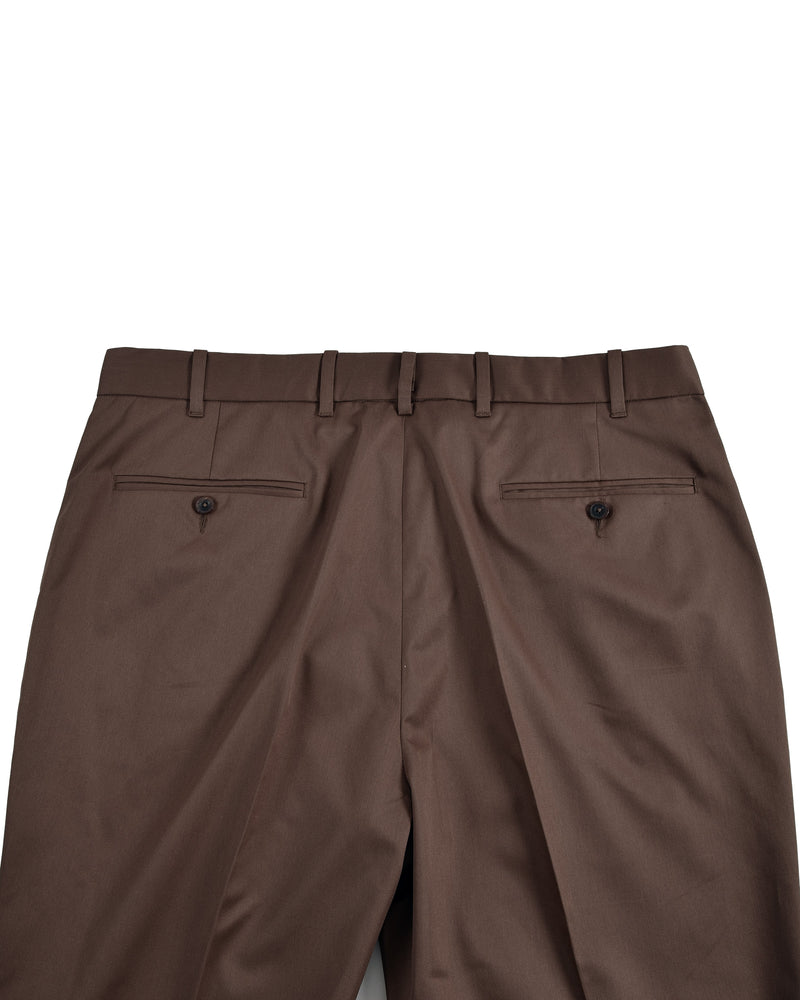 Hose aus Baumwoll-Twill in Kaffeebraun