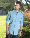Gewaschenes Chambray-Freizeithemd