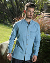 Gewaschenes Chambray-Freizeithemd