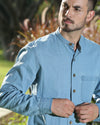Gewaschenes Chambray-Freizeithemd