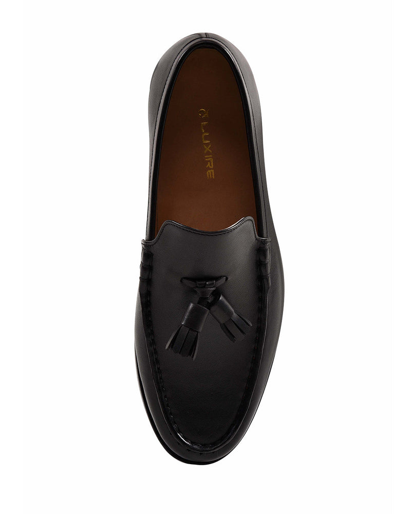 Loafer mit Quaste Schwarz