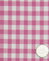 Bright Pink Bold Gingham on White