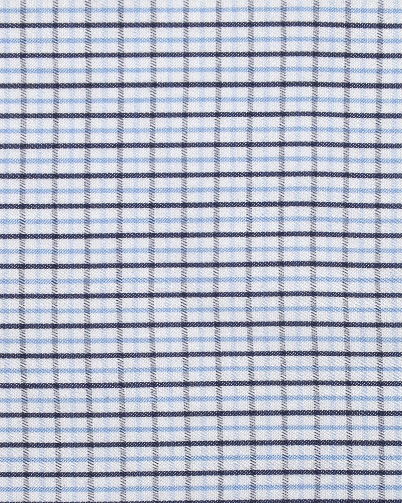 Albini: Blue Tattersal Checks