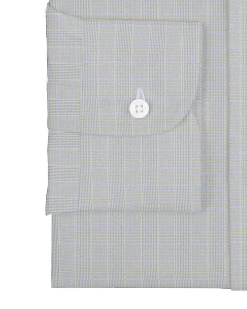 Alumo Blue Twill Prince of Wales Checks on Off White
