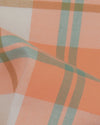 Twill mit Madras-Karos in Orange-Türkis-Creme