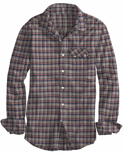 Blue Orange Tartan Checks On Yellow
