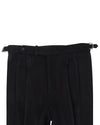 Black Wool Heavy Flannel Pant