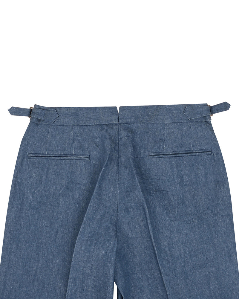 Blaue Webkante mit Türkistönung - 15 Oz