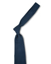 Cravate fine bleu marine Grenadine Garza