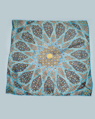 Pocket Square - The Blue Geometry