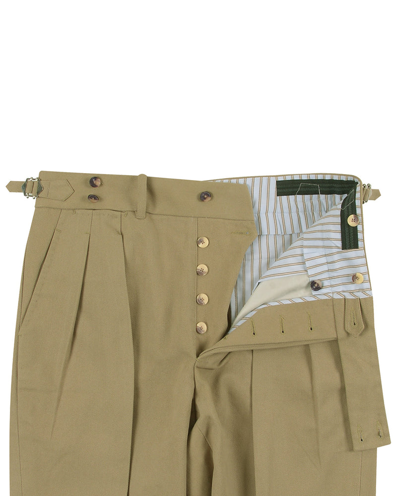 Brisbane Moss Khaki Schwerer Baumwolltwill