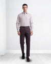 Brown White Candy Stripes Shirt