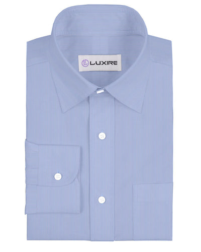 Baby Blue Whtile Candy Stripes Shirt