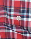 carreaux Madras rouge vif et bleu