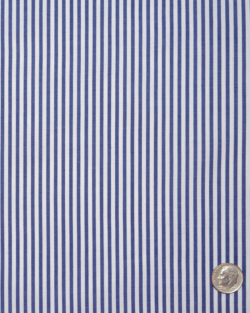 Chemise à rayures bleu foncé