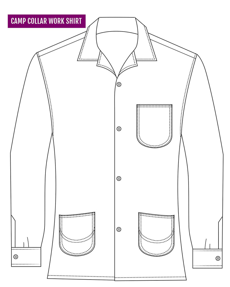 Chemise de travail en flanelle sergée bleue