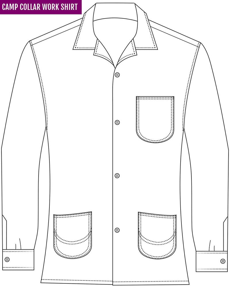 Blue &White Tartan Checks Work Shirt