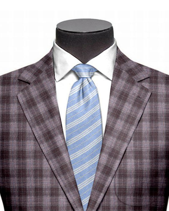 Ethomas Voilet Silver Mulberry Tartan Plaid Jacke