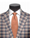 Ethomas Light Peach Blue Voilet Checks Jacke