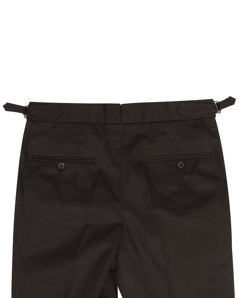 Chinos unis souples marron chocolat