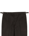 Chinos unis souples marron chocolat