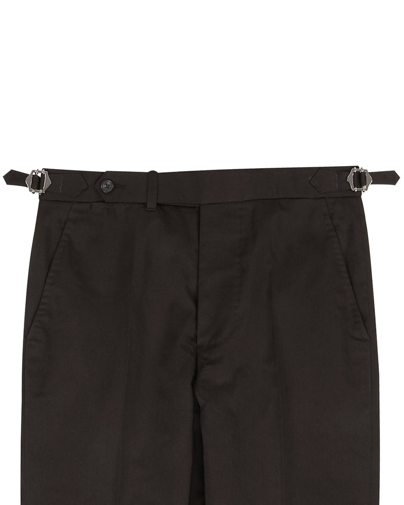 Chinos unis souples marron chocolat