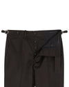 Chinos unis souples marron chocolat