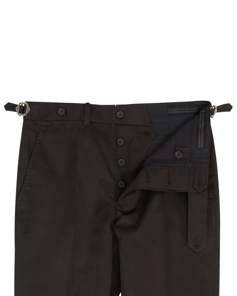 Chinos unis souples marron chocolat