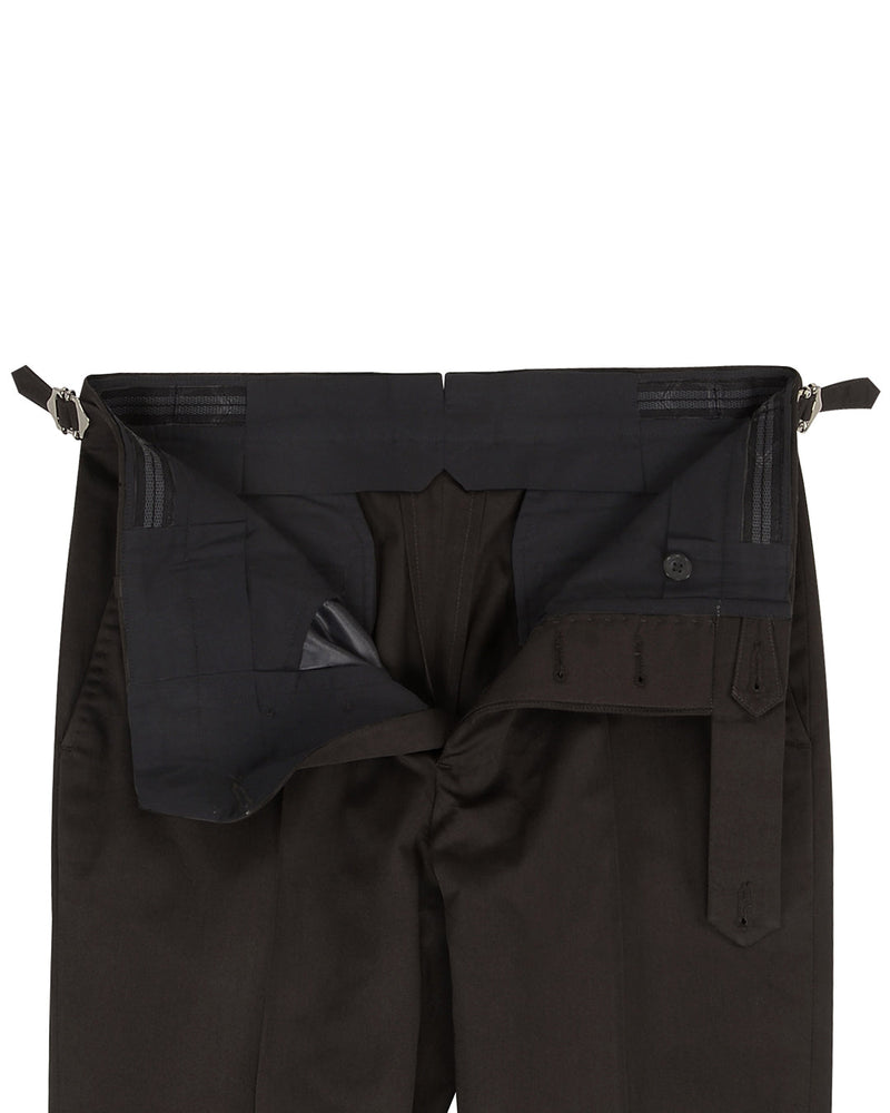 Chinos unis souples marron chocolat