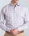 Chemise Patersall bleu et jaune de campagne