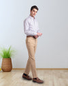 Chemise Patersall bleu et jaune de campagne