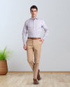 Chemise Patersall bleu et jaune de campagne
