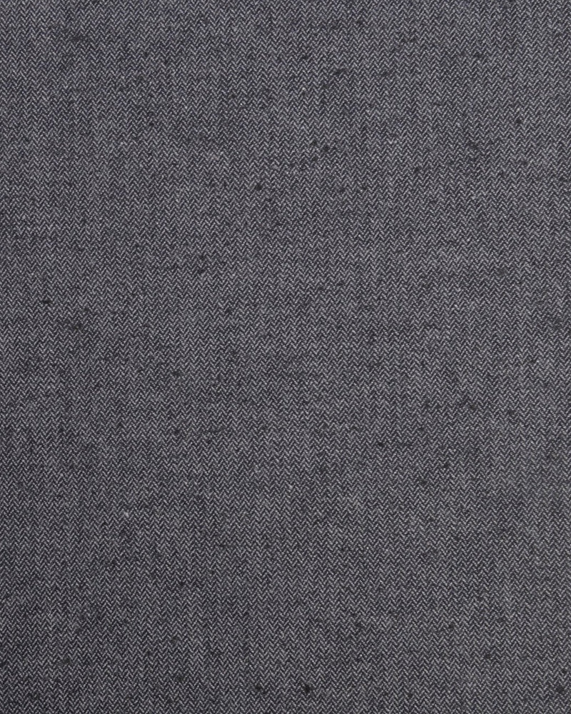 Denim: Indigo Grey Slub Herringbone