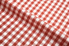 Rot auf weißem, breit kariertem Gingham-Karohemd
